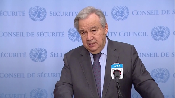 António Guterres (UN Secretary-General) on Afghanistan & other issues - Media Stakeout