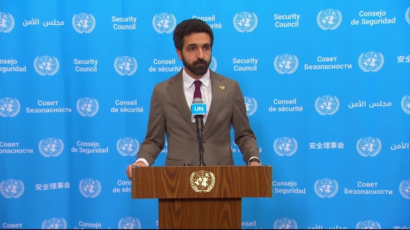Ibrahim Olabi (Syrian Arab Republic) on the situation in Syria - Security Council Media Stakeout