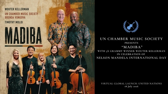 UN Chamber Music Society presents "Madiba" with Wouter Kellerman – in Celebration of Nelson Mandela International Day
