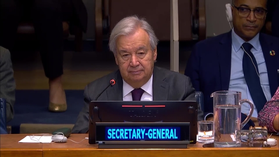 António Guterres (UN Secretary-General) at the High-level Plenary Meeting to Address the Existential Threats Posed by Sea-level Rise - General Assembly, 81st session