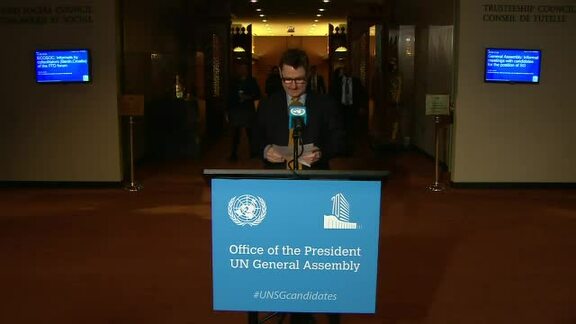 Assembly President Briefs Press on Selection of Next Secretary-General