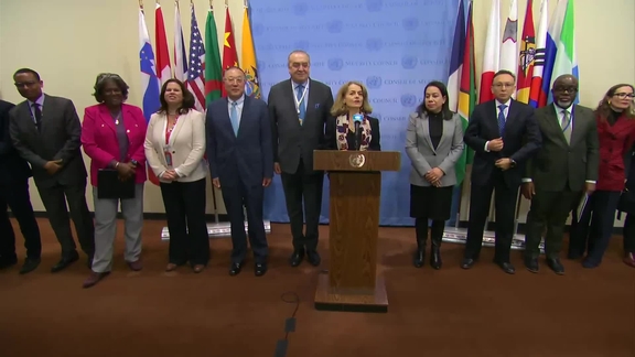 Joint statement delivered by Nathalie Broadhurst (FranceSecurity Council President) on the Situation in the Middle East, including the Palestinian question- Security Council Media Stakeout