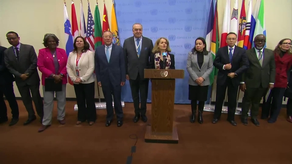 Joint statement delivered by Nathalie Broadhurst (France/Security Council President) on the Situation in the Middle East, including the Palestinian question- Security Council Media Stakeout
