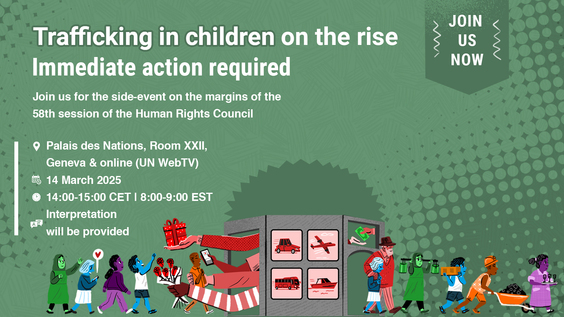 Trafficking in children on the rise: Immediate action required (OHCHR)