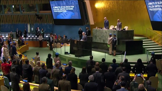António Guterres (Secretary-General) at the Medal Ceremonies - United Nations Peacekeepers Day 2023