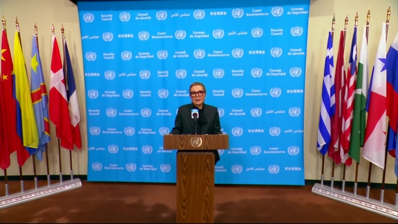 Aglaia Balta (Greece) on the process of selection of the next Secretary-General - Security Council Media Stakeout