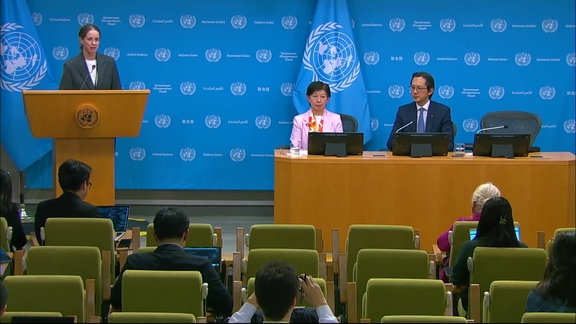 Do Hung Viet (NPT) and Izumi Nakamitsu (UNODA), following the closing of the Review Conference of the Parties to the Treaty on the Non-Proliferation of Nuclear Weapons (NPT) - Press Conference