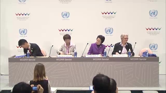 Closing Press Conference at the Third World Conference on Disaster Risk Reduction; Sendai, Japan 2015
