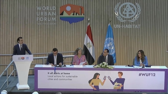 Opening press conference of the World Urban Forum 12th Session