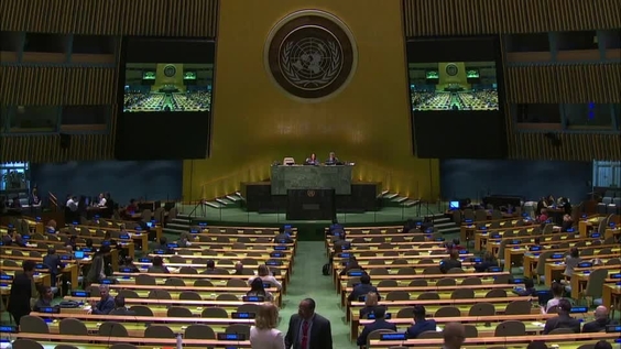 General Assembly: 76th plenary meeting | UN Web TV