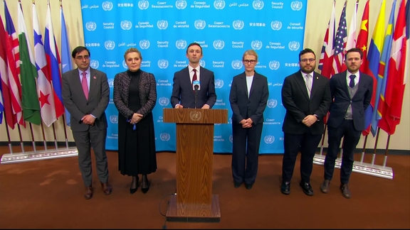 Joint stakeout on Libya by the Security Council signatories of the Joint Pledges on Climate, Peace and Security