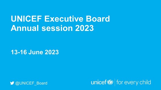 (3rd plenary meeting) UNICEF Executive Board, 2023 Annual Session