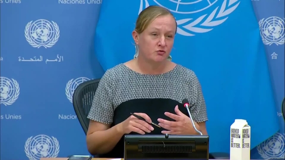 Becky Telford (UNHCR) on the annual UNHCR education report - Press Conference