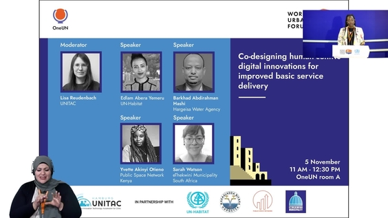 ONE UN 3: Co-designing human-centric digital innovations for improved basic service delivery (World Urban Forum 12th Session)