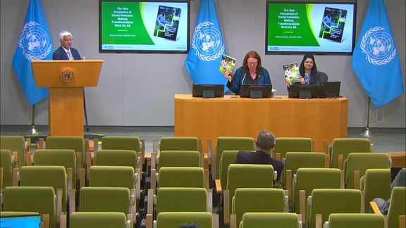 Bjørg Sandkjær and Rashmi Banga (UN DESA) on the World Social Report 2026 - Press Conference