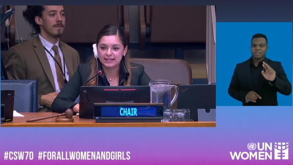 9th plenary meeting - Commission on the Status of Women, Seventieth session (CSW70) - High-level meeting on violence against women and girls (continued)