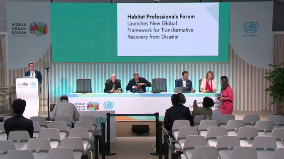 Press - Habitat Professionals Forum Launches New Global Framework for Transformative Recovery from Disaster (WUF13)