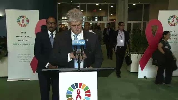 GA President and UNAIDS Official Address Press Following High Level Meeting