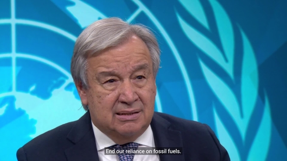 António Guterres (UN Secretary-General) at the Launch of the Emissions Gap Report 2022