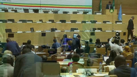 Mr. Pascal Clivaz (UPU) at the Closing Ceremony of the Ministerial Strategy Conference, UPU Second Extraordinary Congress (3-7 September 2018, Addis Ababa)