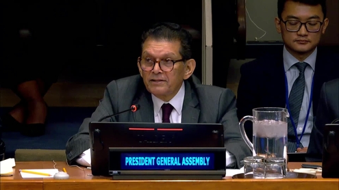 Khalilur Rahman (President of the General Assembly) at the First Committee, 2nd plenary meeting - General Assembly, 81st session