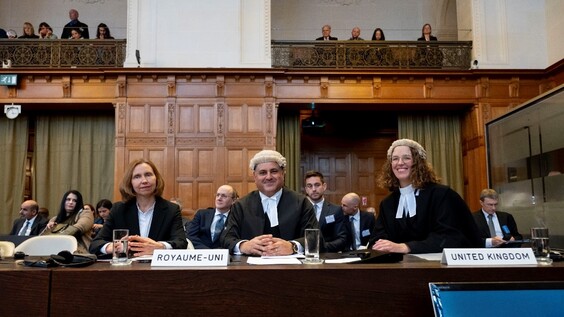 THE HAGUE – The International Court of Justice (ICJ) holds public hearings in the advisory proceedings - United Kingdom, Slovenia, Sudan, Switzerland, Syria and Tunisia