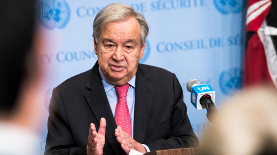 António Guterres, Secretary-General of the United Nations - Media Stakeout