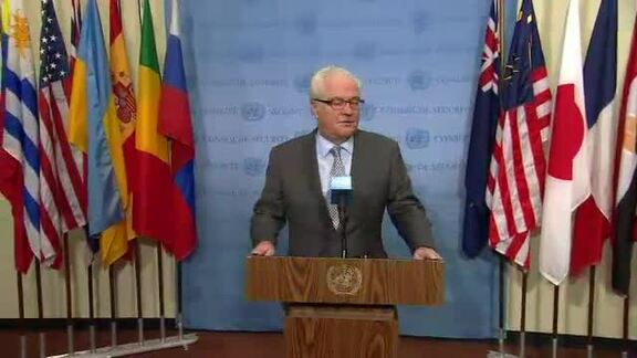 Security Council President Briefs Press on Syria 