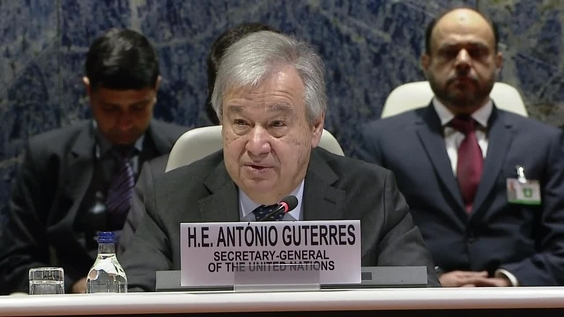 António Guterres (UN Secretary-General) at the International Conference on Climate Resilient Pakistan