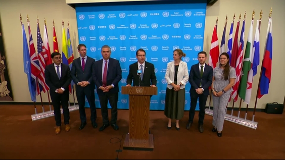Olegs Ilgis (Latvia) on behalf of others on the situation in Georgia - Joint Security Council Media Stakeout