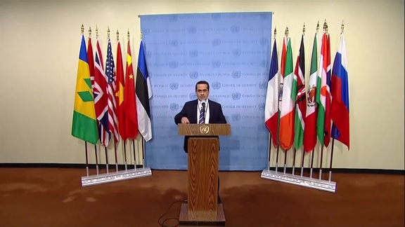 Andreas Hadjichrysanthou (Cyprus) on the situation in Cyprus - Security Council Media Stakeout