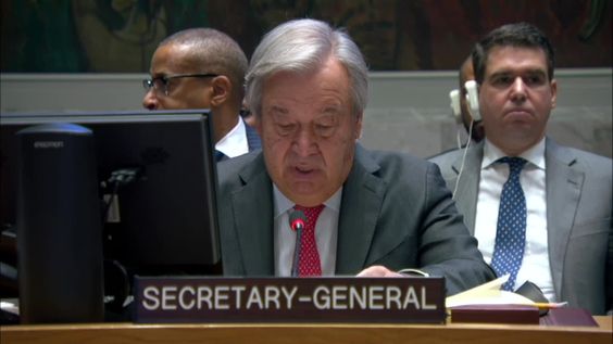 Антониу Гутерриш (Генеральный секретарь ООН) по поводу положения на Ближнем Востоке - Совет Безопасности,  9451-е заседание