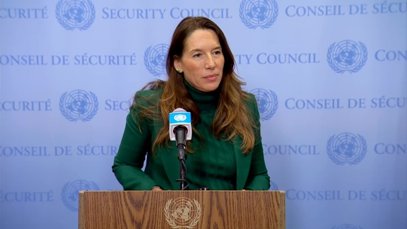 Vanessa Frazier (Malta/President of the Security Council for April) on Children and Armed Conflict - Security Council Media Stakeout