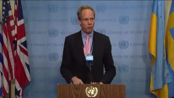 President of Security Council Briefs Press on Syria