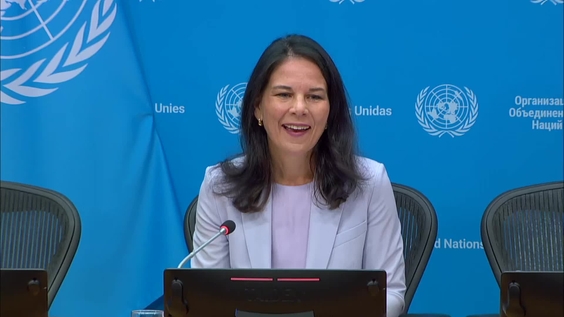 Press Conference: Annalena Baerbock, President of the General Assembly