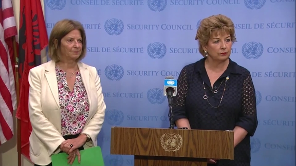 Mona Juul (Norway) and Geraldine Byrne Nason (Ireland) on Syria - Security Council Media Stakeout