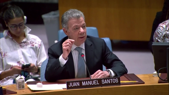 Juan Manuel Santos (Nobel Peace Laureate) on Climate change, peace and security - Security Council, 9345th meeting
