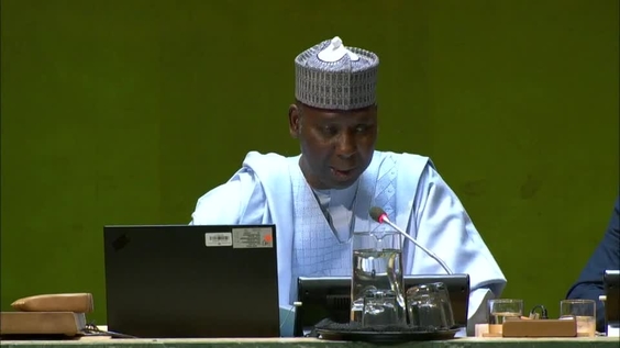 Tijjani Muhammad-Bande (General Assembly President) at the opening of the 74th session of the General Assembly