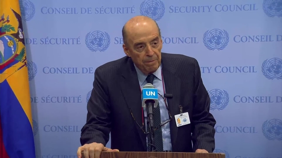 Álvaro Leyva Durán (Colombia) on the situation in the Country- Security Council Media Stakeout