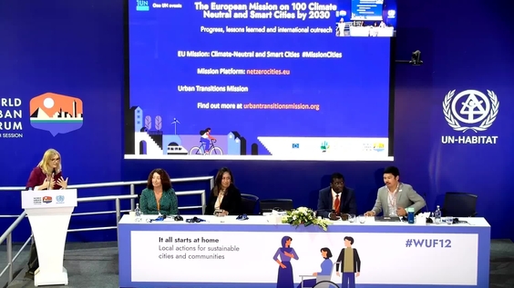 ONE UN 9: The European Mission on 100 Climate-Neutral and Smart Cities by 2030 (World Urban Forum 12th Session)
