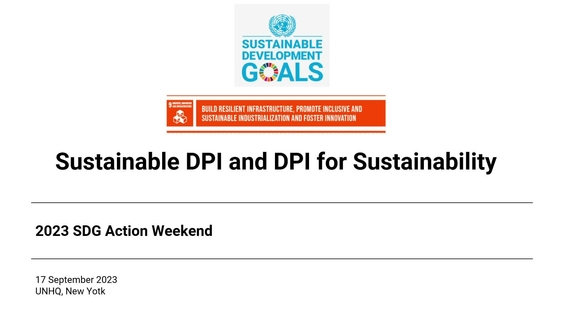 Sustainable DPI and DPI for Sustainability (SDG Action Weekend, Side Event)