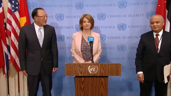 Security Council Joint Stakeout on the Situation in the Middle East, including the Palestinian Question by China, Norway and Tunisia- Security Council Media Stakeout (16 May 2021)