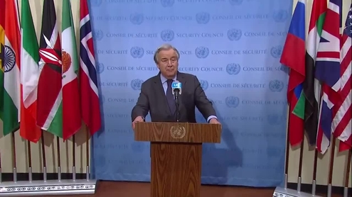 António Guterres (UN Secretary-General) on the situation in Ukraine - Media Stakeout