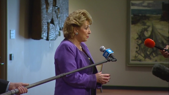 Geraldine Byrne Nason (Ireland) on the situation in Ukraine- Security Council Media Stakeout