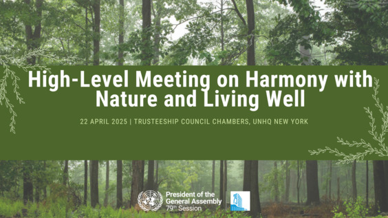 (Part 1) High-level meeting on Harmony with nature and living well - General Assembly, 79th session
