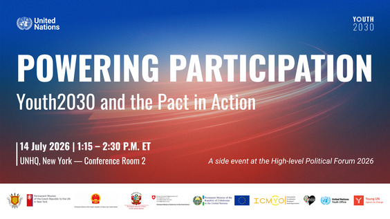 Powering participation: Youth2030 and the Pact of the Future (HLPF 2026 Side Event)