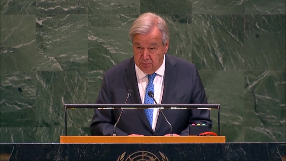 António Guterres (UN Secretary-General) at the General Assembly: 85th plenary meeting, 80th session