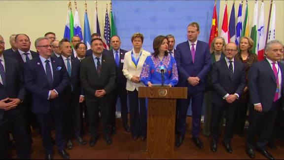 Mariana Betsa (Ukraine) on Ukraine - Security Council Media Stakeout