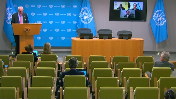 Ross Smith (WFP), Lucia Elmi (UNICEF) and Maxwell Sibhensana (FAO) on the Integrated Food Security Phase Classification (IPC) on South Sudan - Press Conference
