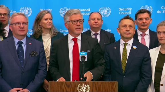 Andrii Melnyk (Ukraine) on Ukraine - Security Council Media Stakeout